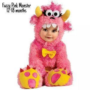 Rubies Fuzzy pink monster costume size 12-18months halloween cute